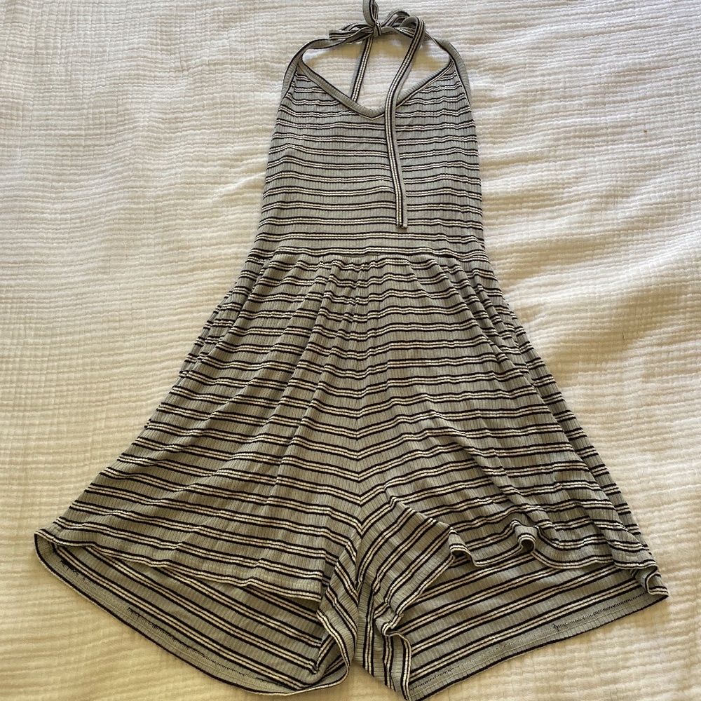 American eagle striped halter romper size xs